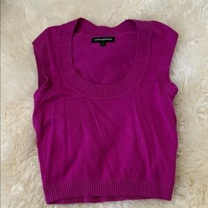 Express Magenta Sleeveless Crop Top